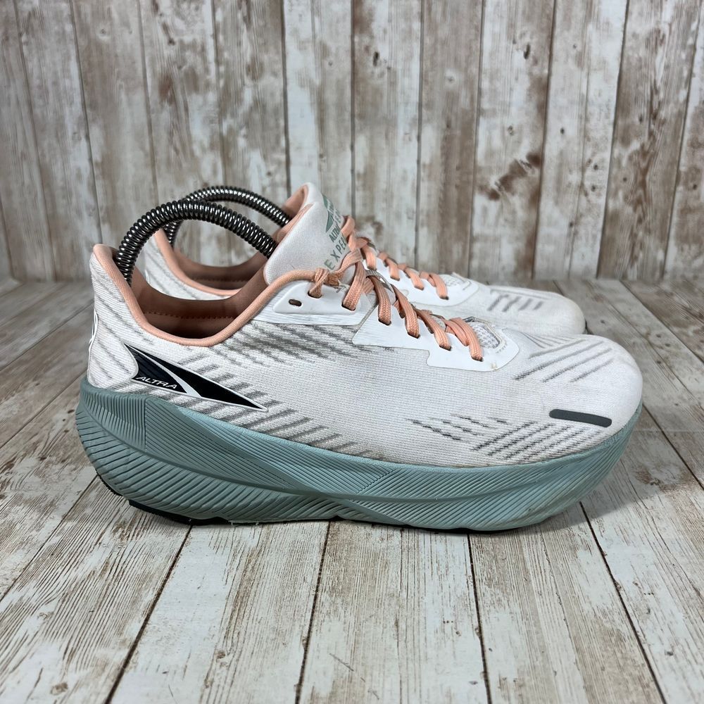 Altra Women's White Running Shoes with Blush and Mint Accents